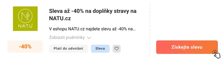 Jak využít slevu NATU.cz
