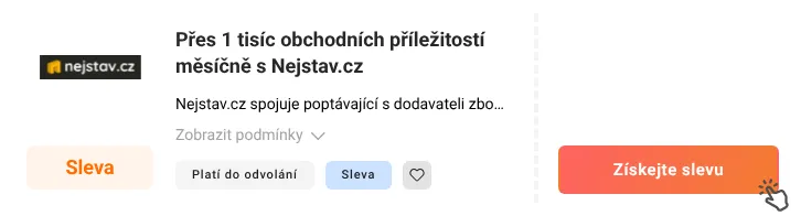 Jak využít slevu Nejstav.cz