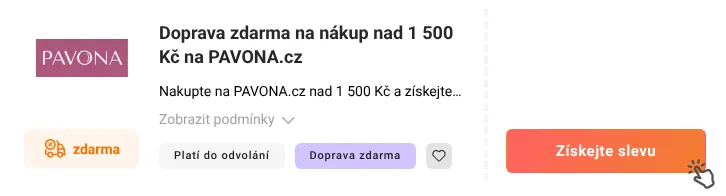 Jak využít slevu PAVONA.cz