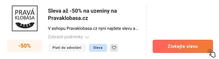 Jak využít slevu Pravaklobasa.cz