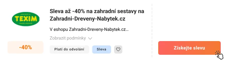 Jak využít slevu Zahradni-Dreveny-Nabytek.cz