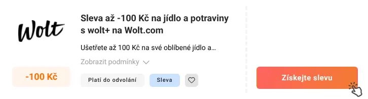 Jak využít slevu Wolt.com