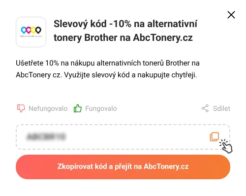 Návod jak zkopírovat slevový kód AbcTonery.cz