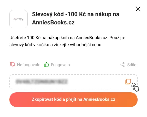 Návod jak zkopírovat slevový kupón AnniesBooks.cz