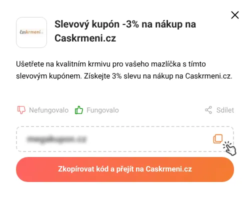 Návod jak zkopírovat slevový poukaz Caskrmeni.cz