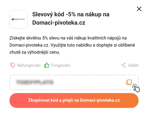 Návod jak zkopírovat slevový kupón Domaci-pivoteka.cz