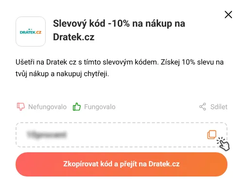 Návod jak zkopírovat slevový poukaz Dratek.cz