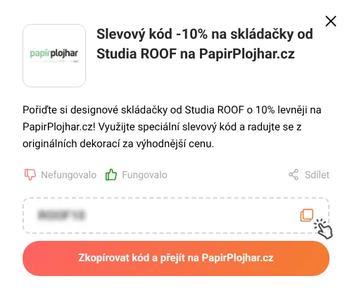 Návod jak zkopírovat slevový kupón PapirPlojhar.cz
