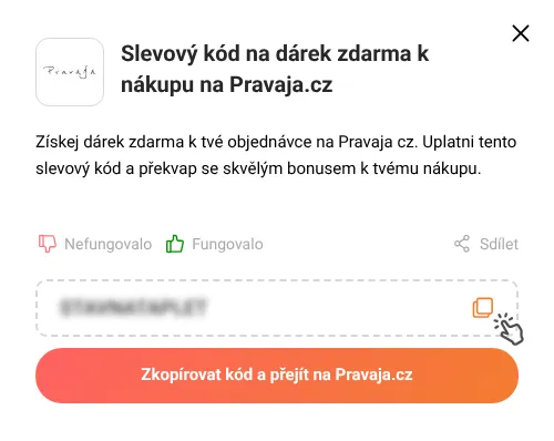 Návod jak zkopírovat slevový kupón Pravaja.cz