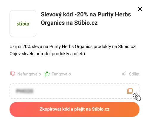 Návod jak zkopírovat slevový kupón Stibio.cz