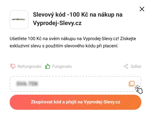 Návod jak zkopírovat slevový kód Vyprodej-Slevy.cz