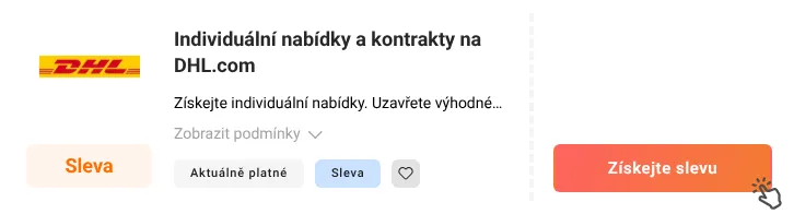 Jak využít slevu DHL.com