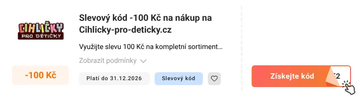 Jak využít slevový kód Cihlicky-pro-deticky.cz