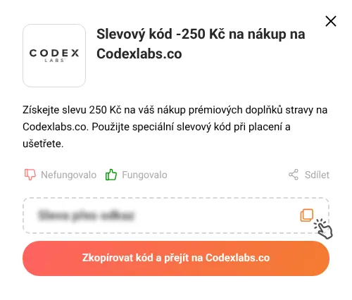 Návod jak zkopírovat slevový kód Codexlabs.co