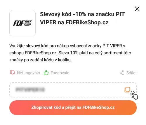 Návod jak zkopírovat slevový kupón FDFBikeShop.cz