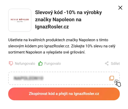Návod jak zkopírovat slevový kód IgnazRosler.cz