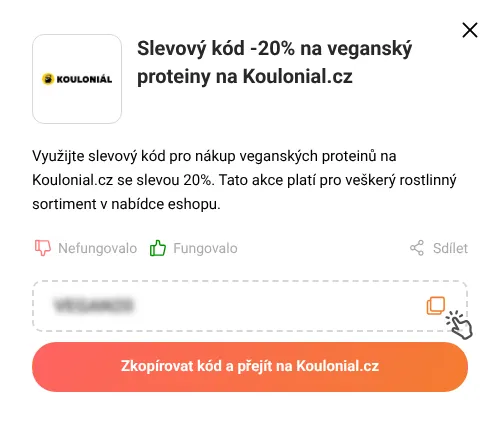 Návod jak zkopírovat slevový kupón Koulonial.cz