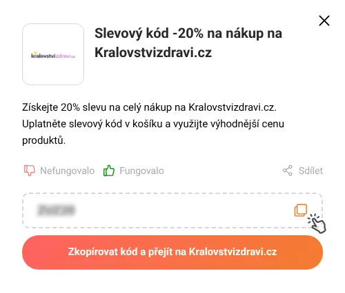 Návod jak zkopírovat slevový kupón Kralovstvizdravi.cz