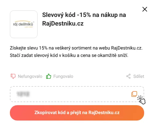 Návod jak zkopírovat slevový kupón RajDestniku.cz