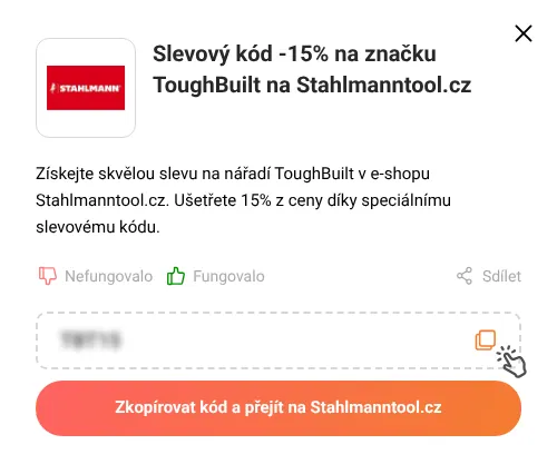 Návod jak zkopírovat slevový kód Stahlmanntool.cz