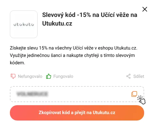 Návod jak zkopírovat slevový kupón Utukutu.cz