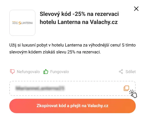 Návod jak zkopírovat slevový kód Valachy.cz