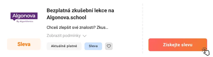 Jak využít slevu Algonova.school