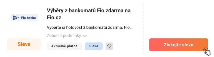 Jak využít slevu Fio.cz