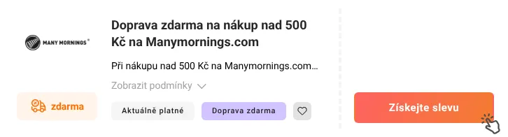 Jak využít slevu Manymornings.com