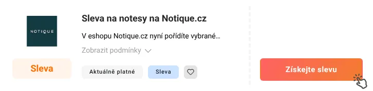 Jak využít slevu Notique.cz