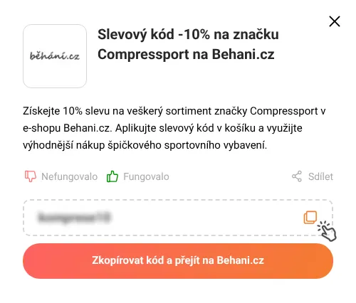 Návod jak zkopírovat slevový kupón Behani.cz
