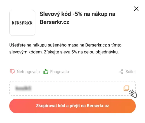 Návod jak zkopírovat slevový kód Berserkr.cz