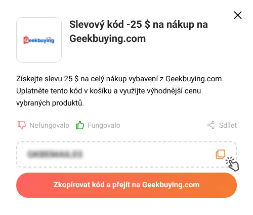 Návod jak zkopírovat slevový kód Geekbuying.com