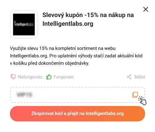 Návod jak zkopírovat slevový kupón Intelligentlabs.org