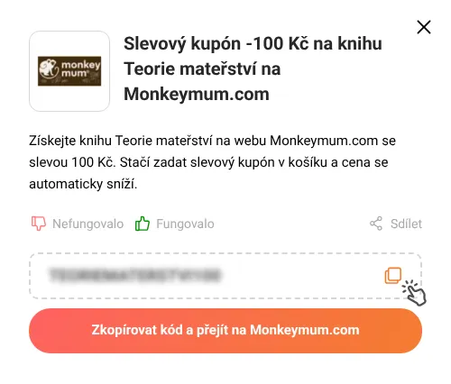Návod jak zkopírovat slevový kupón Monkeymum.com