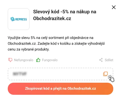 Návod jak zkopírovat slevový kód Obchodrazitek.cz