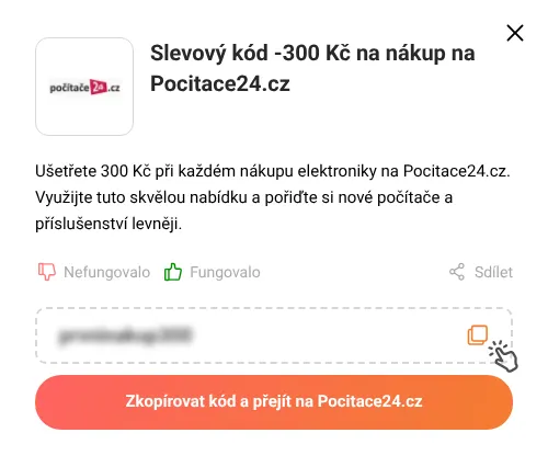 Návod jak zkopírovat slevový kupón Pocitace24.cz