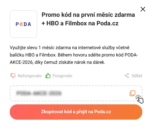Návod jak zkopírovat slevový kód Poda.cz