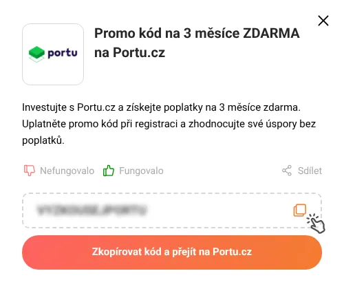 Návod jak zkopírovat promo kód Portu.cz