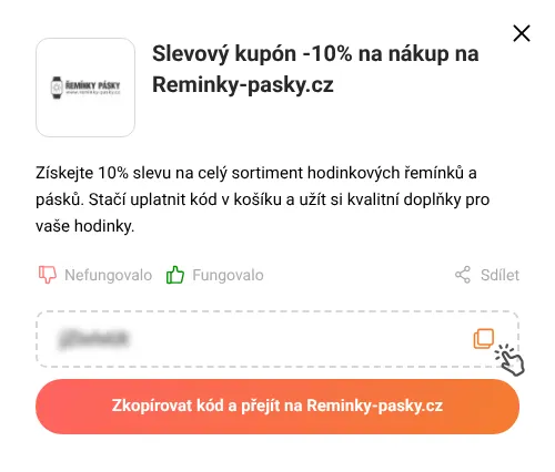 Návod jak zkopírovat slevový poukaz Reminky-pasky.cz