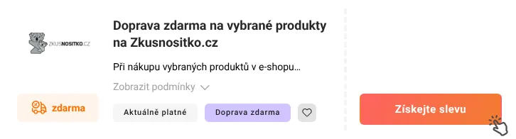 Jak využít slevu Zkusnositko.cz