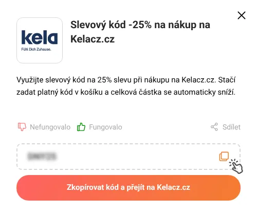 Návod jak zkopírovat slevový kupón Kelacz.cz