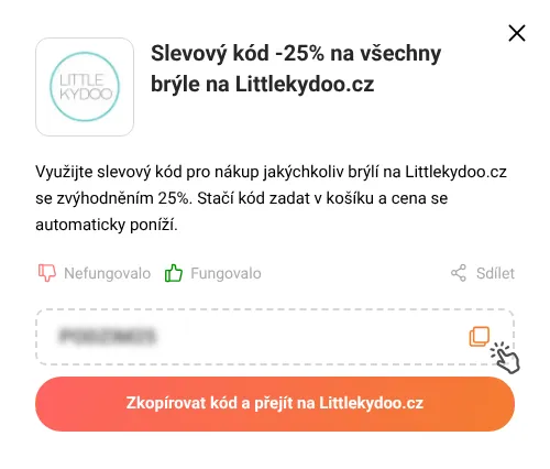 Návod jak zkopírovat slevový kupón Littlekydoo.cz