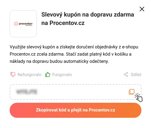 Návod jak zkopírovat slevový kupón Procentov.cz