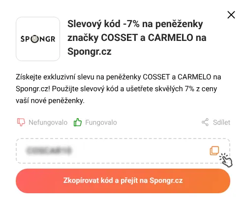Návod jak zkopírovat slevový kupón Spongr.cz