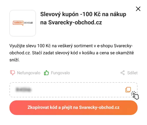Návod jak zkopírovat slevový kupón Svarecky-obchod.cz