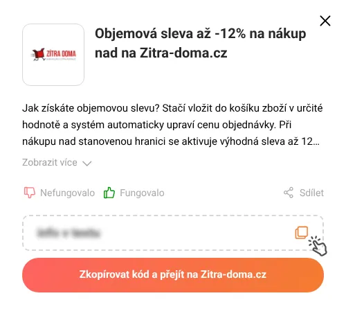 Návod jak zkopírovat slevový poukaz Zitra-doma.cz