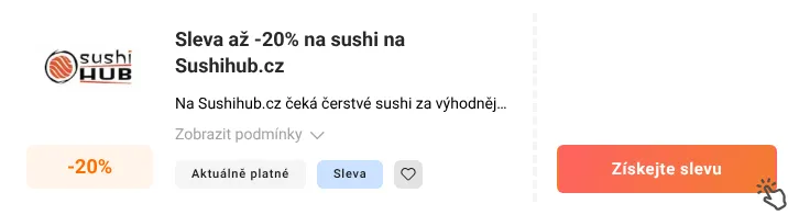 Jak využít slevu Sushihub.cz