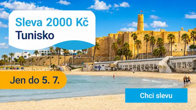 Sleva 2 000 Kč na letní dovolenou v Tunisku