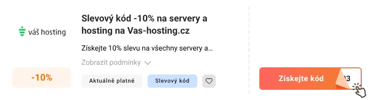 Jak využít slevový kód Vas-hosting.cz